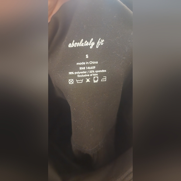 Absolutely Fit Black Leggings Tummy Control -NEW size small, Deep Pockets - Picture 3 of 7